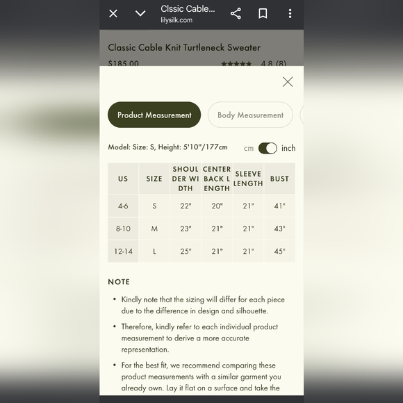 Lily Silk Cashmere Cable Knit Turtle Neck - Picture 6 of 6